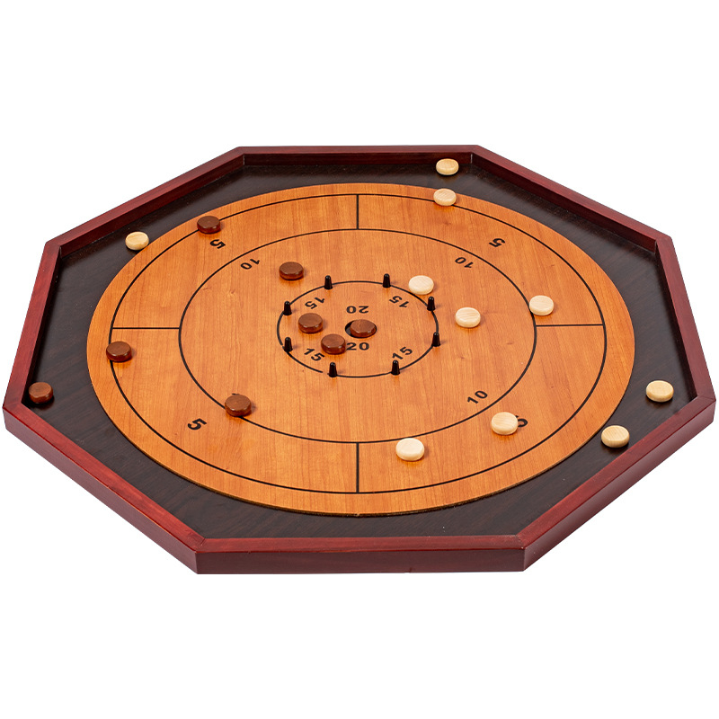 Drvena Crokinole i Backgammon društvena igra - borovo drvo, Cheng ang, 3C drvena igra do 14 godina, razvija logičko razmišljanje, šarena kutija