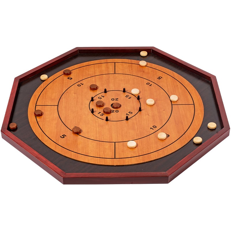 Drvena Crokinole i Backgammon društvena igra - borovo drvo, Cheng ang, 3C drvena igra do 14 godina, razvija logičko razmišljanje, šarena kutija