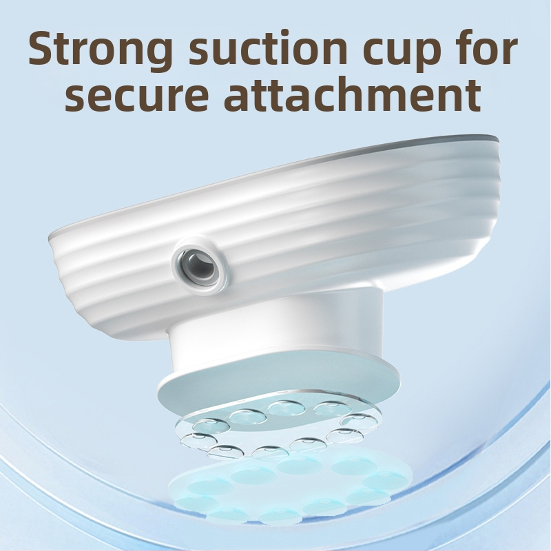 Nástenný zásobník na mydlo do kúpeľne, bez vŕtania, dvojposchodový, s odkvapkávacím systémom a sacou čapkou, z plastu