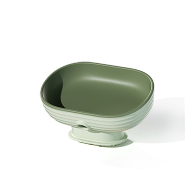 Raft de săpun montat pe perete pentru baie, fără găuri, cu două niveluri, drenaj și ventuză, din plastic