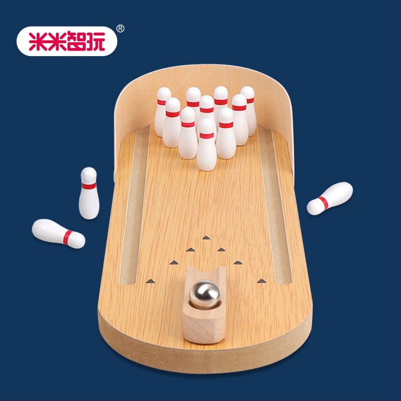 Stolni bowling, košarka i katapult kugla – Set za igru na stolu; Materijal: gusto ploča; Marka: Mi mi zhi play; Dobne skupine: 7–14, 15–35, 36–60, 61+