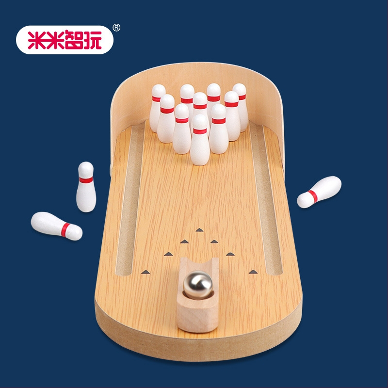 Stolni bowling, košarka i katapult kugla – Set za igru na stolu; Materijal: gusto ploča; Marka: Mi mi zhi play; Dobne skupine: 7–14, 15–35, 36–60, 61+
