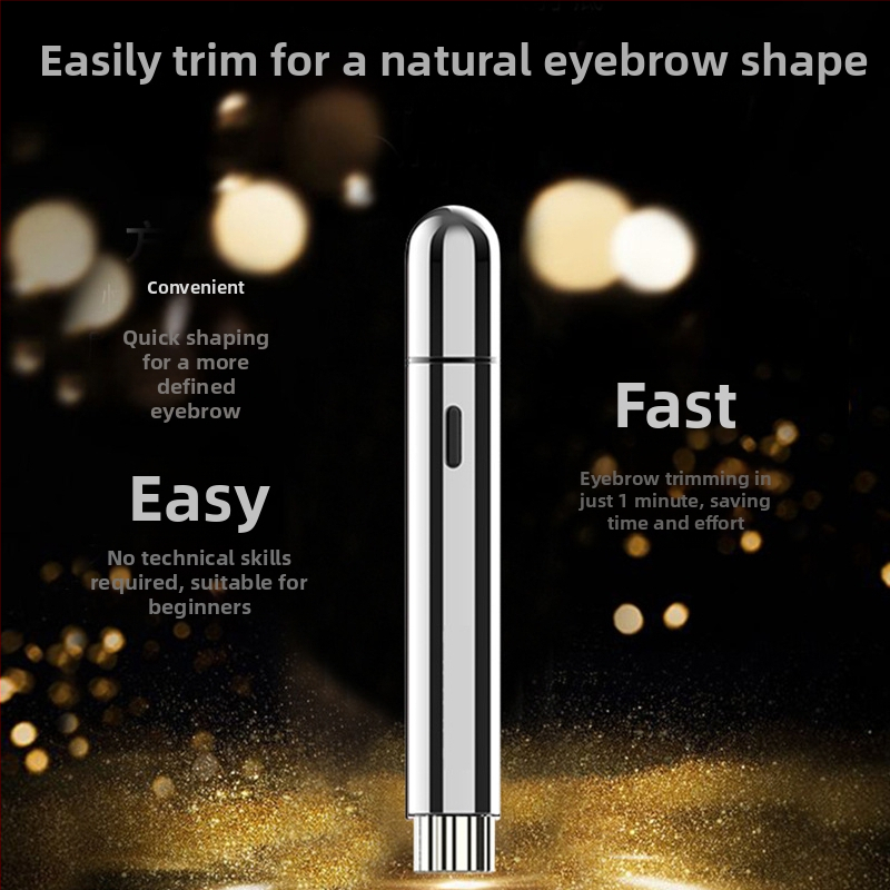 Elektrický zastrihávač obočia, bezdrôtový, ľahký 39,5 g, telo z ABS/PC/nerezovej ocele, dobíjateľný, bez umývania