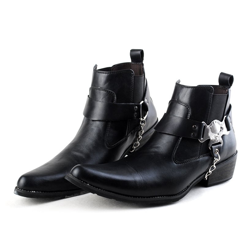 Chelsea čizme s oštrim nosom, gumeni potplat, umjetni PU gornji dio, 3-5 cm peta