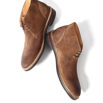 Мъжки ботуши Martin, високи, естествена кожа, гумена подметка, нисък ток