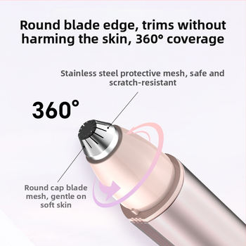 Elektrický trimer na obočie – tvarovanie obočia, USB nabíjateľný, ABS, 80 g