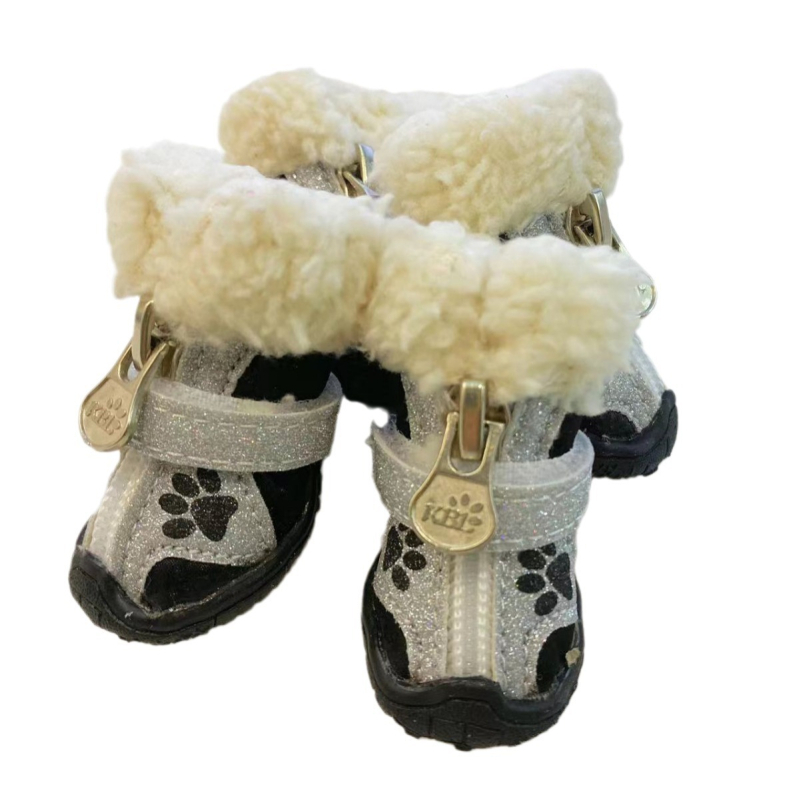 Cizme de iarnă pentru câini, antiderapante, calde, rezistente la uzură, (material: pânză; potrivire universală)