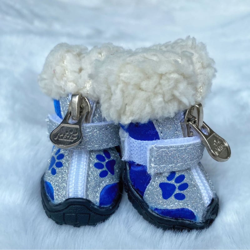 Cizme de iarnă pentru câini, antiderapante, calde, rezistente la uzură, (material: pânză; potrivire universală)