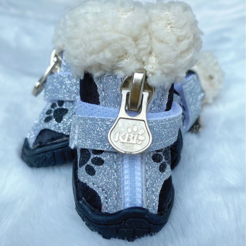 Cizme de iarnă pentru câini, antiderapante, calde, rezistente la uzură, (material: pânză; potrivire universală)