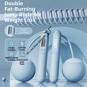 Sfoară de sărit cu greutate, cu contor pentru arderea grăsimilor, reglabilă, din PVC