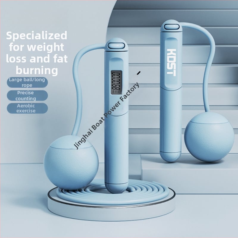 Sfoară de sărit cu greutate, cu contor pentru arderea grăsimilor, reglabilă, din PVC