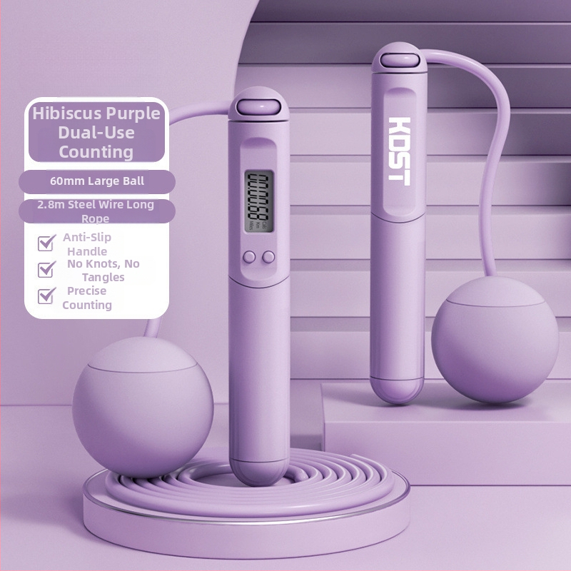 Sfoară de sărit cu greutate, cu contor pentru arderea grăsimilor, reglabilă, din PVC