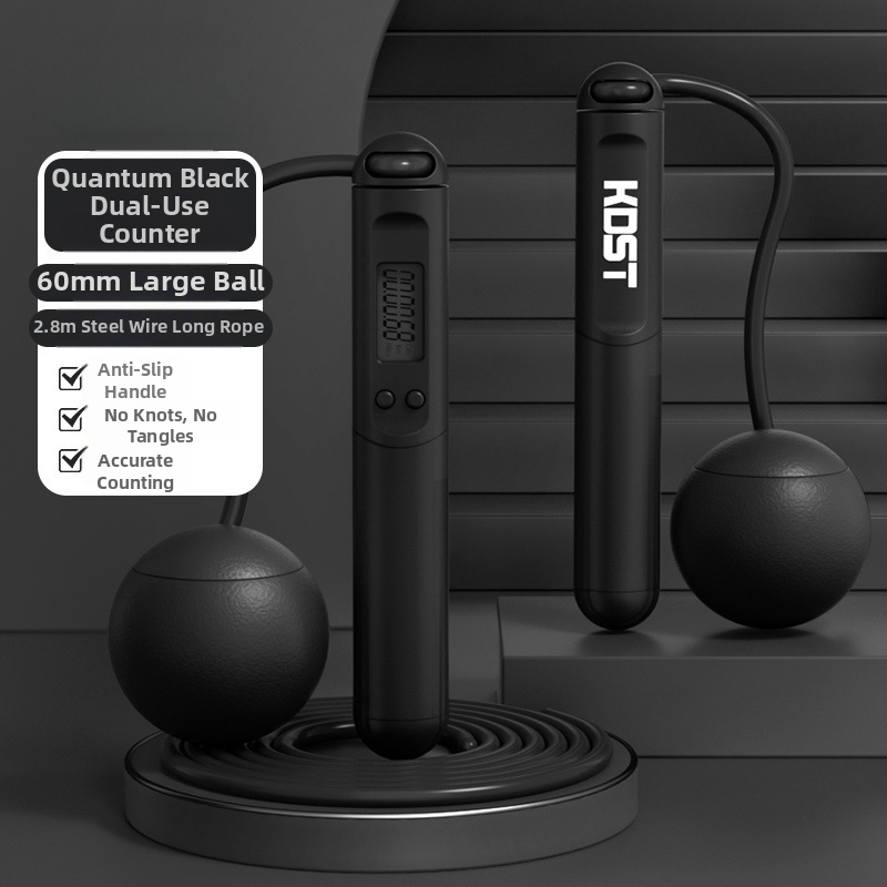 Sfoară de sărit cu greutate, cu contor pentru arderea grăsimilor, reglabilă, din PVC