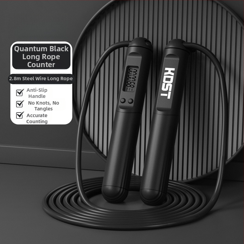 Sfoară de sărit cu greutate, cu contor pentru arderea grăsimilor, reglabilă, din PVC