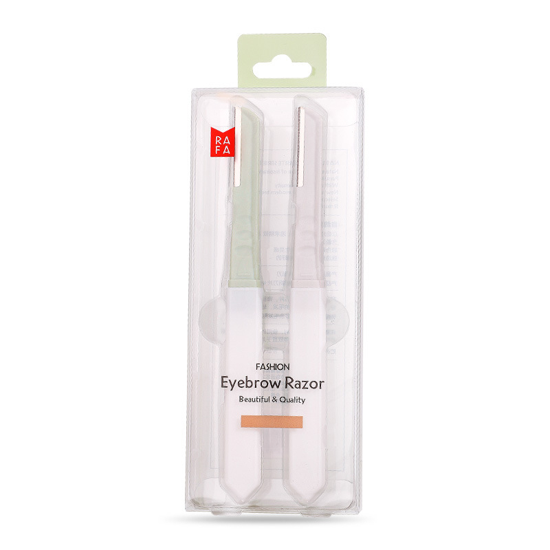 Cuțit de tuns sprâncene Rafa – lamă din oțel inoxidabil ascuțită, corp ABS, set de 2 bucăți, model LS-19146