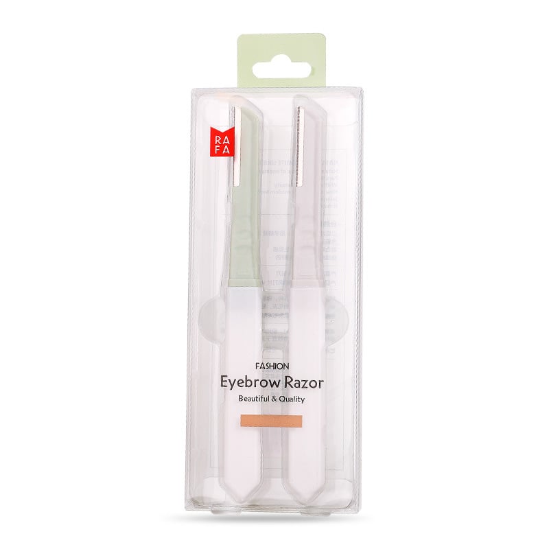 Cuțit de tuns sprâncene Rafa – lamă din oțel inoxidabil ascuțită, corp ABS, set de 2 bucăți, model LS-19146
