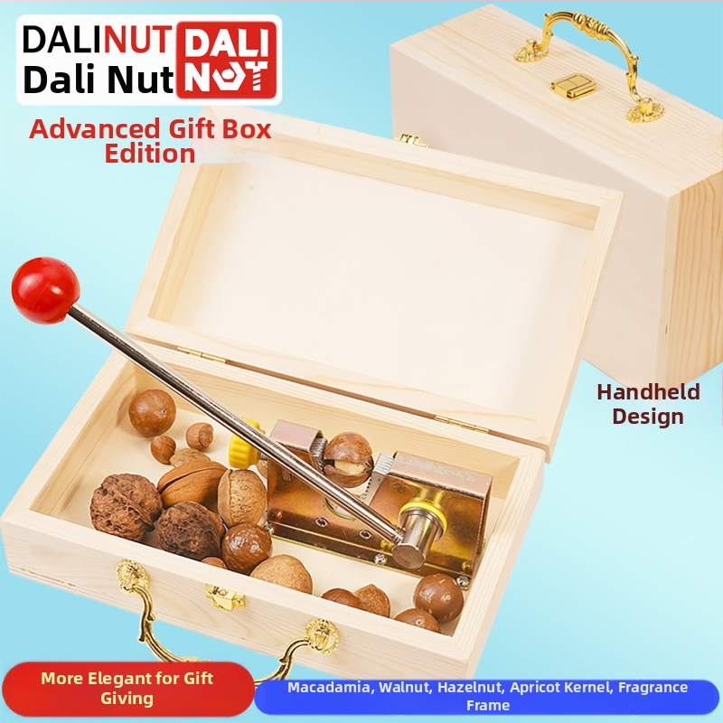 Otvárač šupiek makadamie - hliníkové telo, moderný minimalistický dizajn, uvedené na trh 2018, tlačené logo, možnosť súkromnej značky