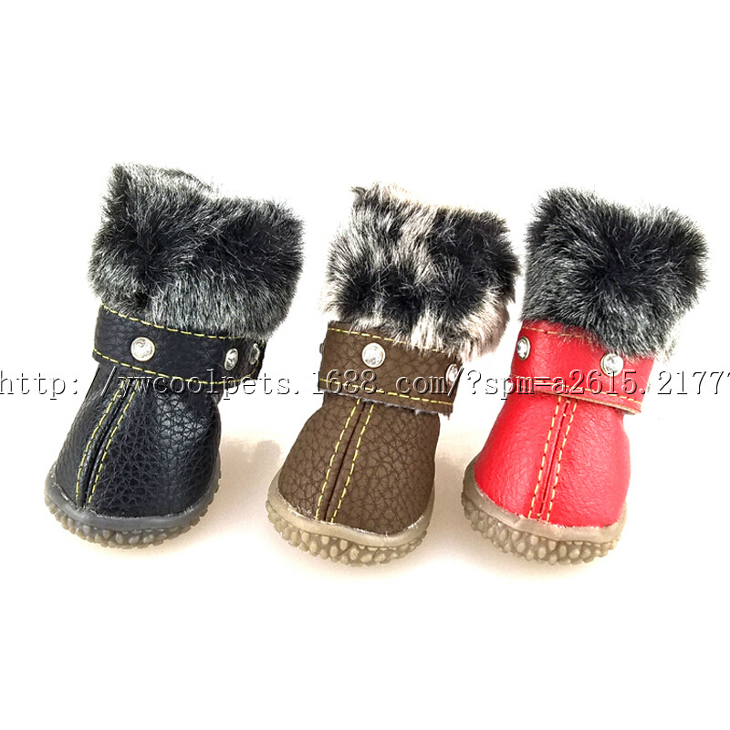 PU kutyacipő, vízálló, csúszásmentes, meleg, kopásálló