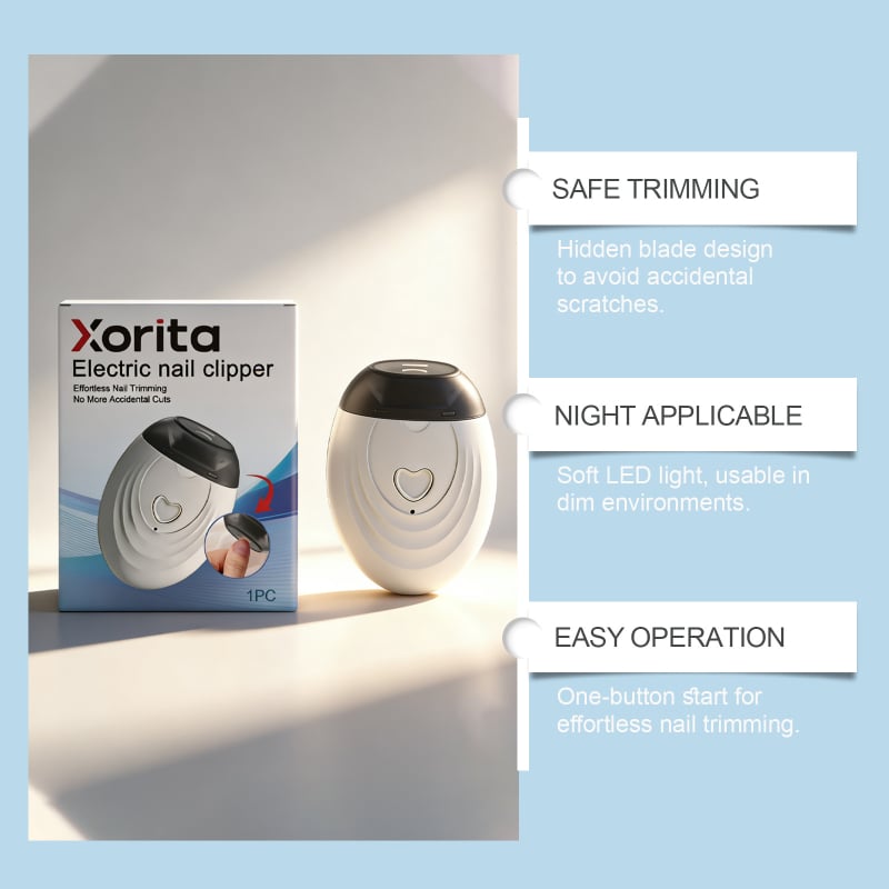 Xorita електрически подстригвач за нокти с неръждаема стомана, нежно изглаждане на ръба и прецизно подрязване
