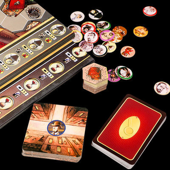 New Yorkban Jack the Ripper: Zsebkiadású társasjáték kártyákkal, anyag Solitaire