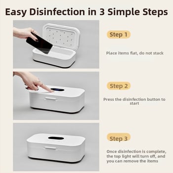 Кутия за дезинфекция на нокти K20 с UV светодиоди, 16 LED светодиода, батерия 2200mAh, персонализирано лого