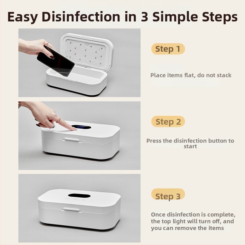 Кутия за дезинфекция на нокти K20 с UV светодиоди, 16 LED светодиода, батерия 2200mAh, персонализирано лого