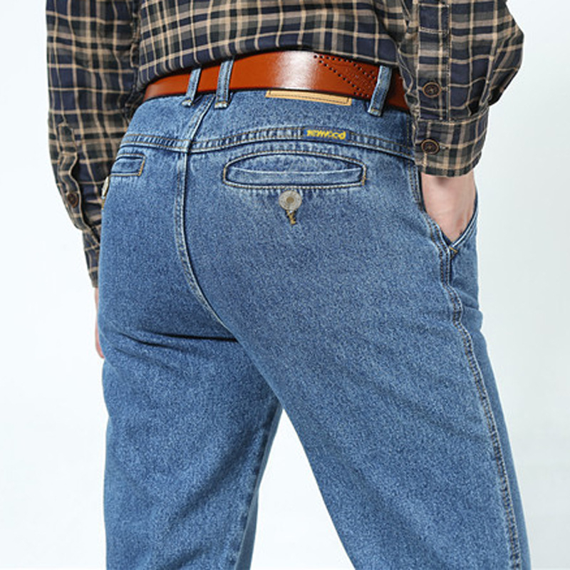 JEYWOOD Apple Jeans za muškarce, 2026. proljeće-ljeto, 100% pamuk, visoki pojas, ravne nogavice, opuštena silueta za muškarce srednje dobi i starije