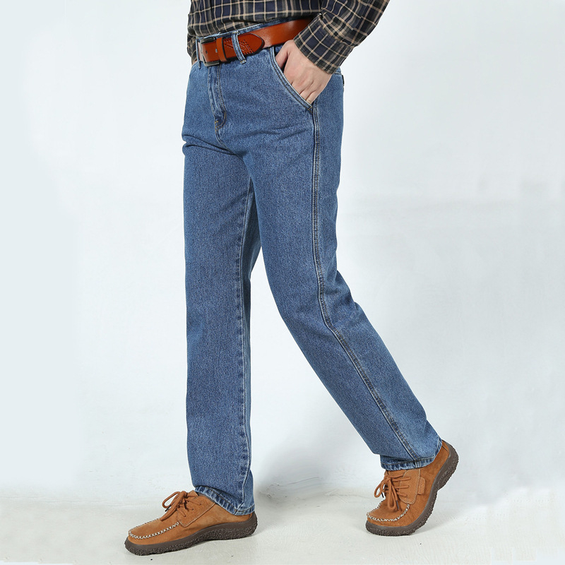 JEYWOOD Apple Jeans za muškarce, 2026. proljeće-ljeto, 100% pamuk, visoki pojas, ravne nogavice, opuštena silueta za muškarce srednje dobi i starije