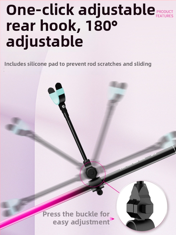 Karbonski stalak za ribolovne štapove, ultralak, sklopiv, s višestrukom rotacijom, dvostruka namjena