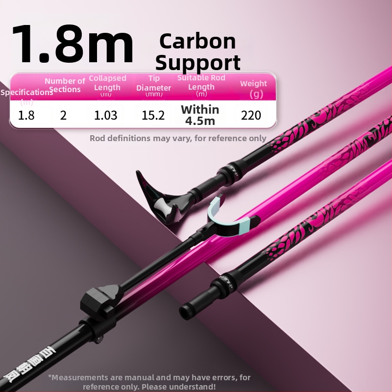 Karbonski stalak za ribolovne štapove, ultralak, sklopiv, s višestrukom rotacijom, dvostruka namjena