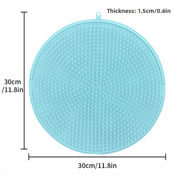 Silikonska kupaonska četka za masažu leđa s pilingom za stopala i masažnim jastučićem, 235 g, mogućnost prilagodbe obrade