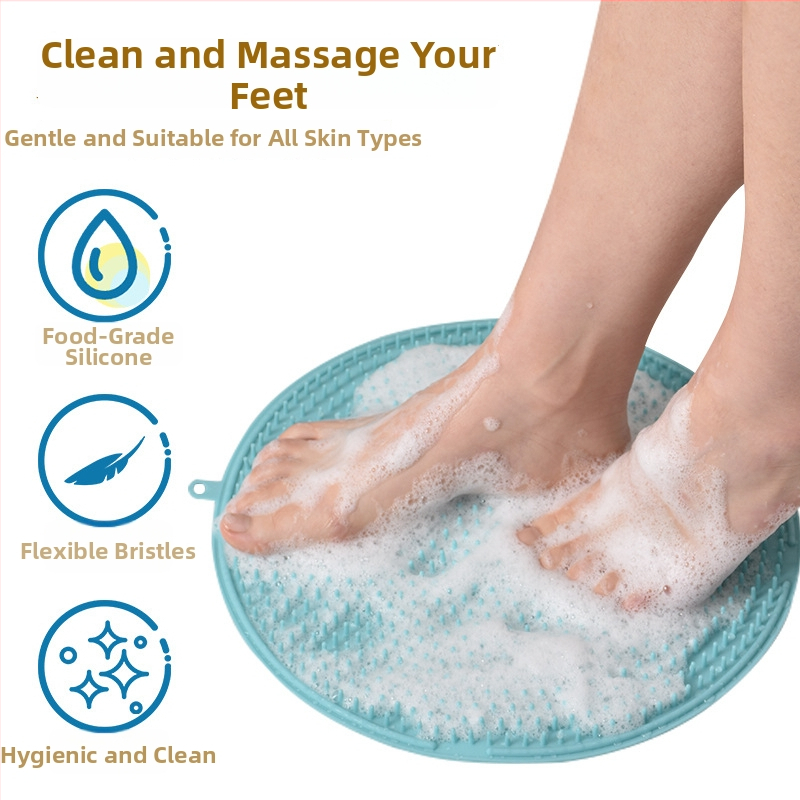 Silikonska kupaonska četka za masažu leđa s pilingom za stopala i masažnim jastučićem, 235 g, mogućnost prilagodbe obrade