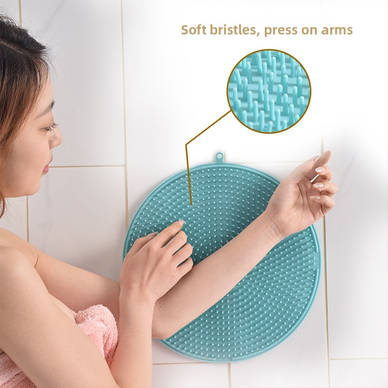 Silikonska kupaonska četka za masažu leđa s pilingom za stopala i masažnim jastučićem, 235 g, mogućnost prilagodbe obrade