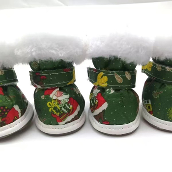 Παπούτσια κατοικίδίων – ύφασμα, ζεστά, αδιάβροχα, αντιγρατζουνιές, αντιολίσθηση, διακοσμητικά, κινέζικου στυλ, καθολική εφαρμογή