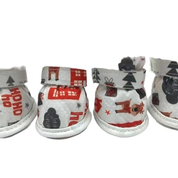 Παπούτσια κατοικίδίων – ύφασμα, ζεστά, αδιάβροχα, αντιγρατζουνιές, αντιολίσθηση, διακοσμητικά, κινέζικου στυλ, καθολική εφαρμογή