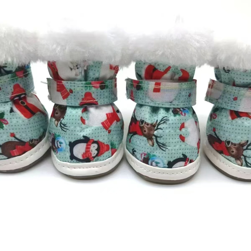 Παπούτσια κατοικίδίων – ύφασμα, ζεστά, αδιάβροχα, αντιγρατζουνιές, αντιολίσθηση, διακοσμητικά, κινέζικου στυλ, καθολική εφαρμογή