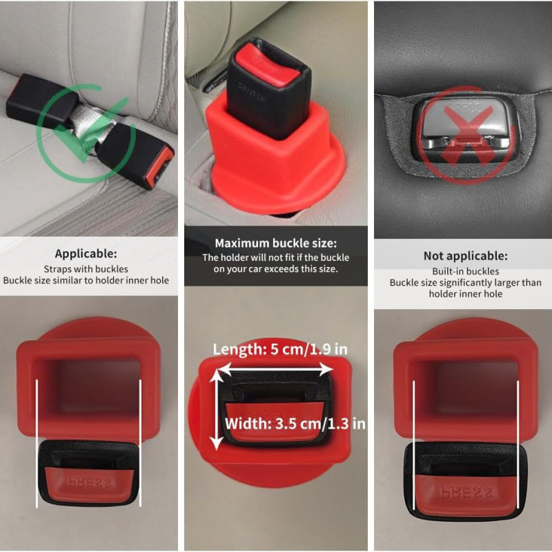 Držač sigurnosne kopče za automobil, plastika, model Routine, mogućnost ispisa loga