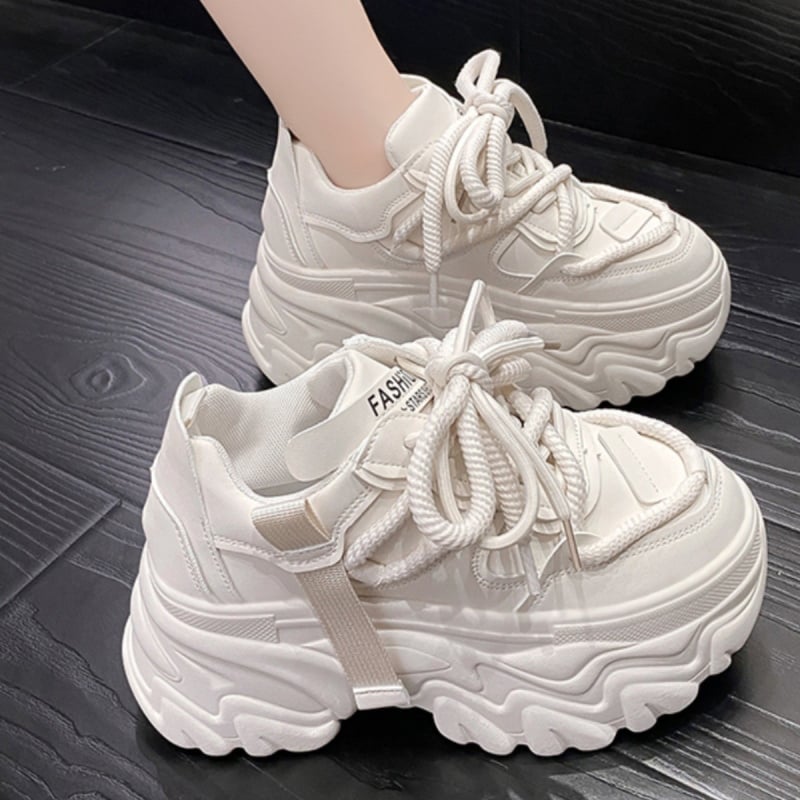 Γυναικείια παπούτσια Dad Shoes, με κορδόνια, επάνω μέρος από τεχνητή γούνα, εσωτερικός πάτος από μαλλί, σόλα πολυουρεθάνης