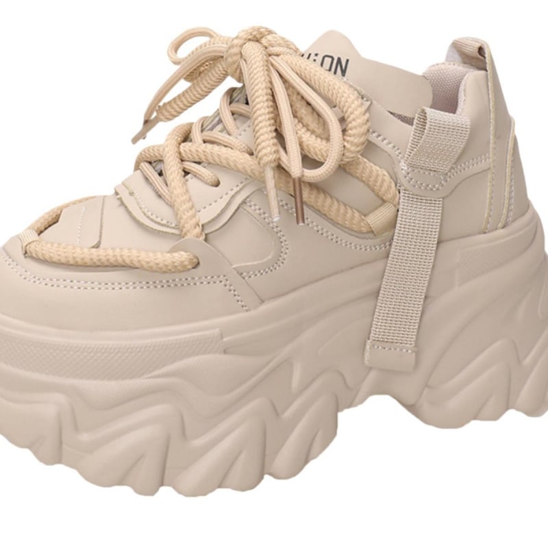 Γυναικείια παπούτσια Dad Shoes, με κορδόνια, επάνω μέρος από τεχνητή γούνα, εσωτερικός πάτος από μαλλί, σόλα πολυουρεθάνης