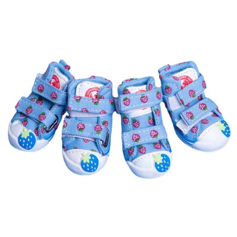 Παπούτσια σκύλων LOVOYAGER για μικρά σκυλιά, καουτσούκ, αντιολισθητικά, ανθεκτικά στη φθορά, στυλ χαλαρό