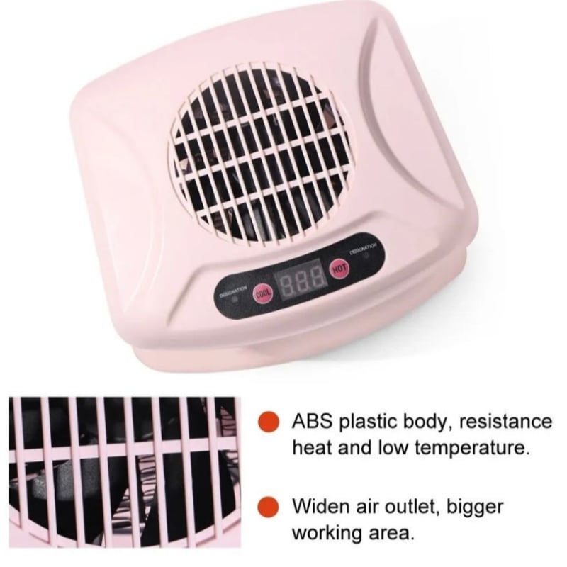 300W körömlakk szárító meleg és hideg levegővel, egykezes működés, 1,5 kg, műanyag + rozsdamentes acél