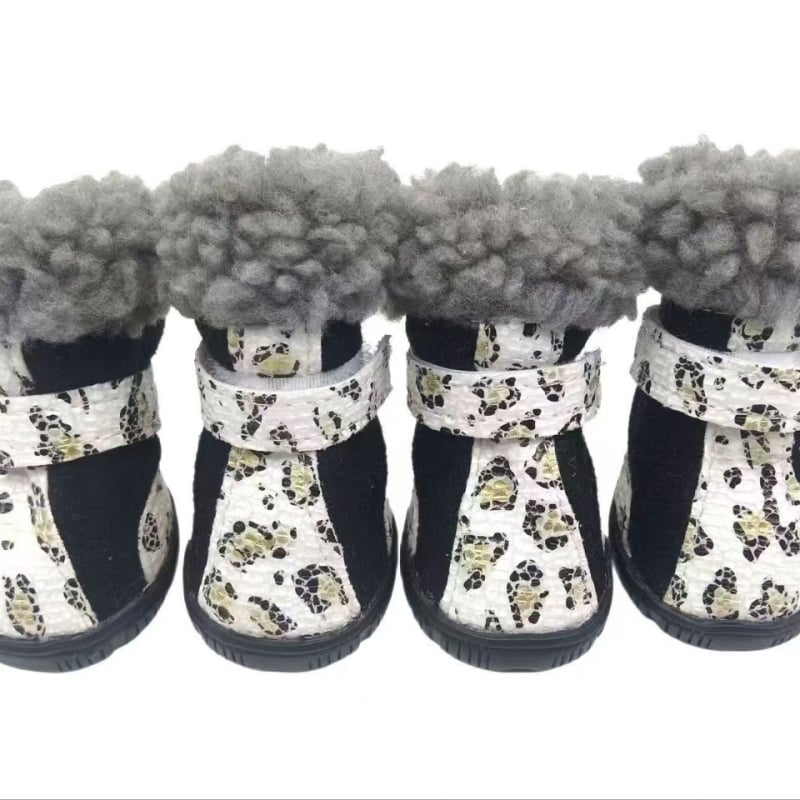 Χειμερινά παπούτσια για σκύλους – suede επάνω μέρος, αντιολισθητική σόλα, φλις επένδυση για ζεστασιά, άνετο στυλ
