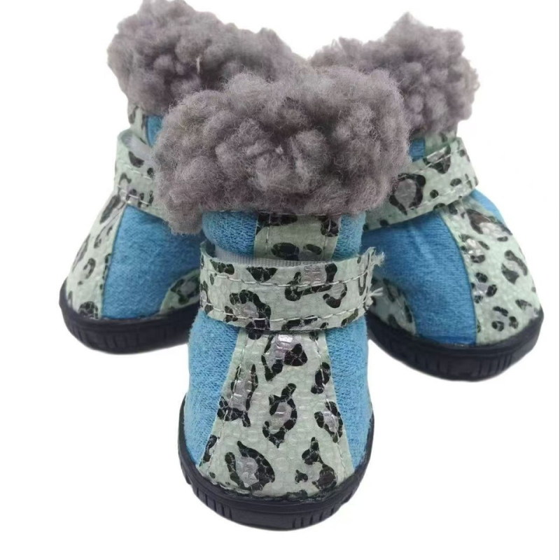 Χειμερινά παπούτσια για σκύλους – suede επάνω μέρος, αντιολισθητική σόλα, φλις επένδυση για ζεστασιά, άνετο στυλ