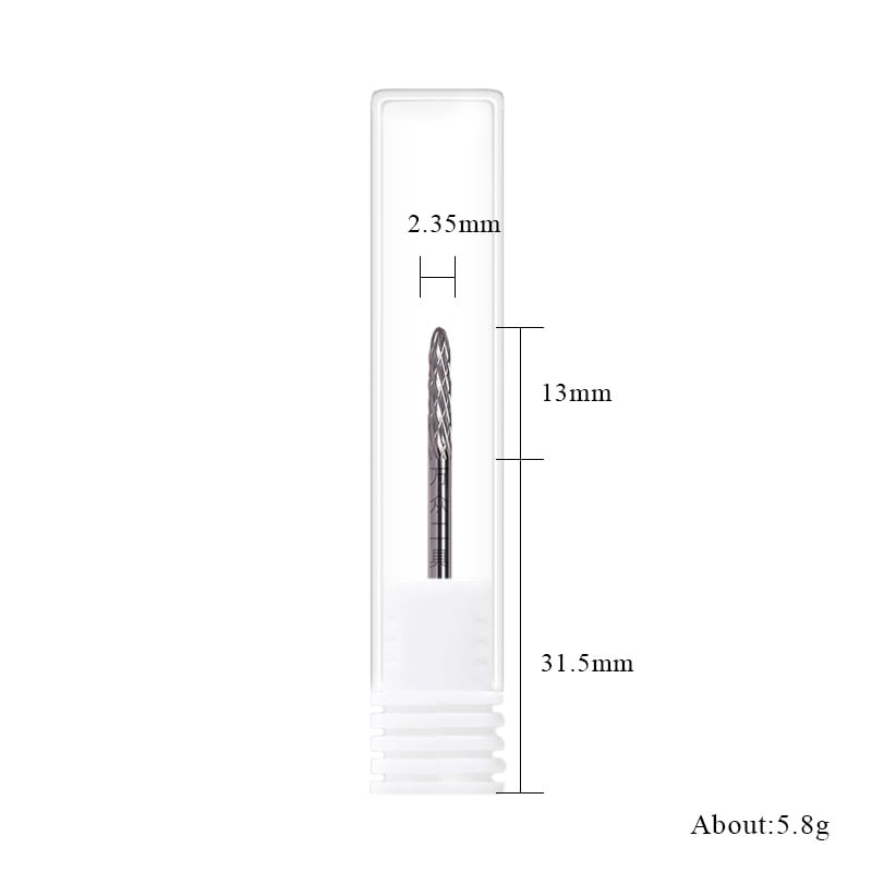 Διπλή κεφαλή λιμάρισματος νυχιών από βολφράμιο-ατσάλι, κατάλληλη για αφαίρεση βερνικιού και λείανση επιφανειών, 5,8 g