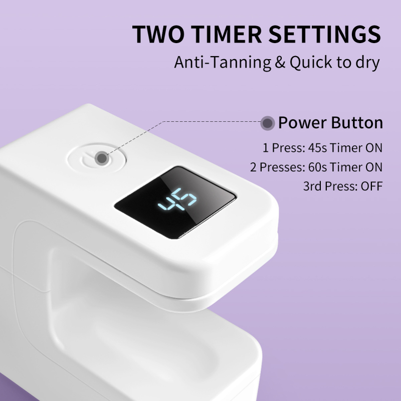 Lampă pentru unghii în formă de cub, alimentată de baterie, LED portabil pentru uscare unghiilor