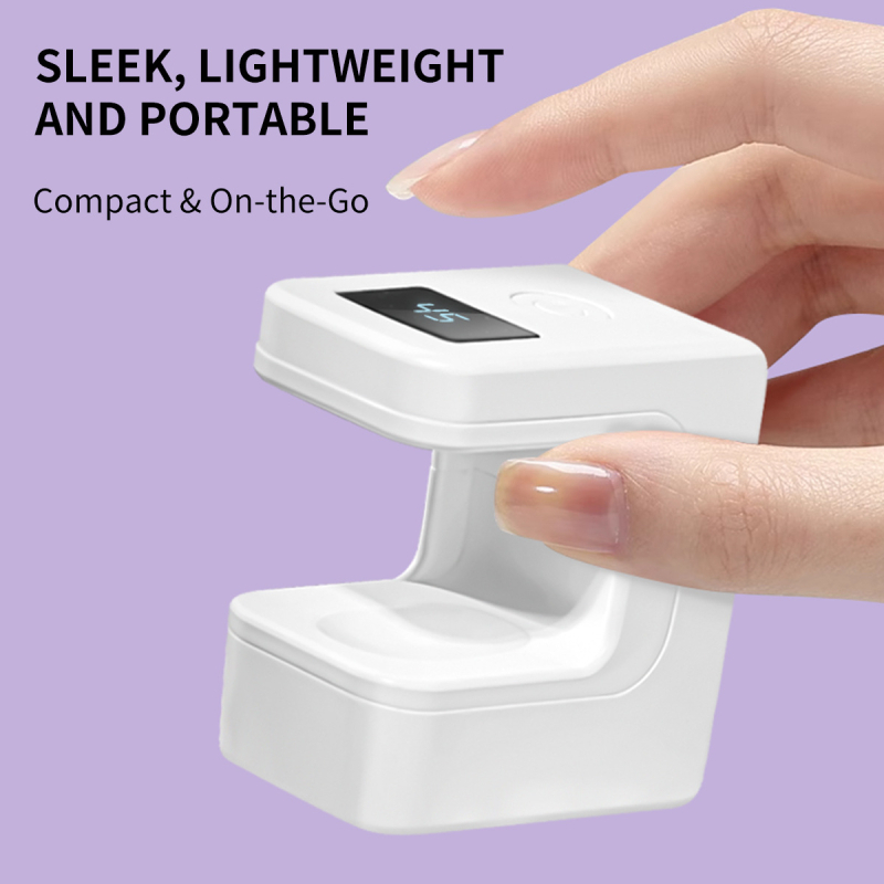 Lampă pentru unghii în formă de cub, alimentată de baterie, LED portabil pentru uscare unghiilor