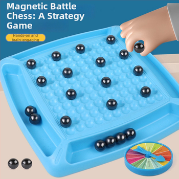Șah magnetic – joc de masă pentru doi jucători, dezvoltare a gândirii logice (magnet)