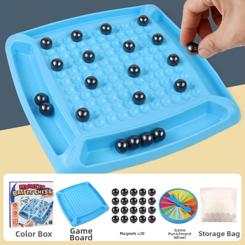 Șah magnetic – joc de masă pentru doi jucători, dezvoltare a gândirii logice (magnet)