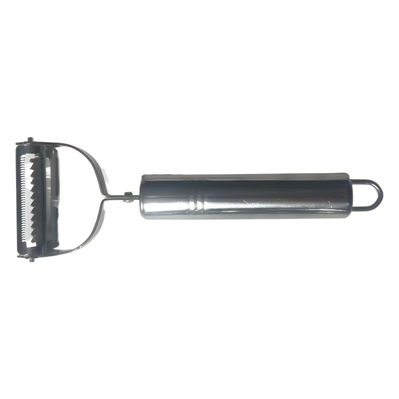 Curățitor de fructe și legume din oțel inoxidabil, în formă de periuță de dinți; ustensilă de bucătărie multi-funcțională pentru decojit; procesare personalizată și imprimare logo; cutie 50×40×70 mm