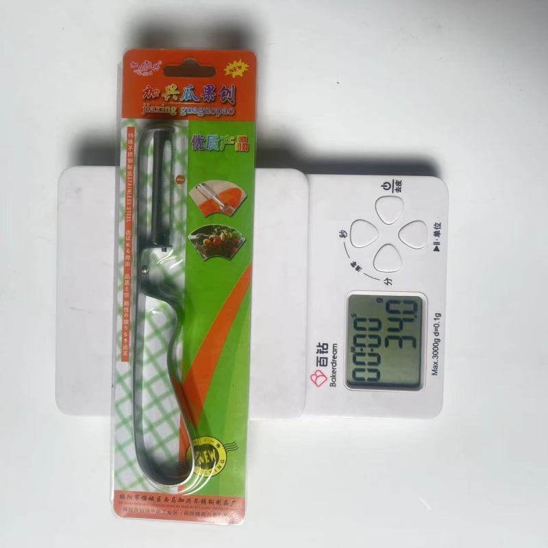 Curățitor de fructe și legume din oțel inoxidabil, în formă de periuță de dinți; ustensilă de bucătărie multi-funcțională pentru decojit; procesare personalizată și imprimare logo; cutie 50×40×70 mm